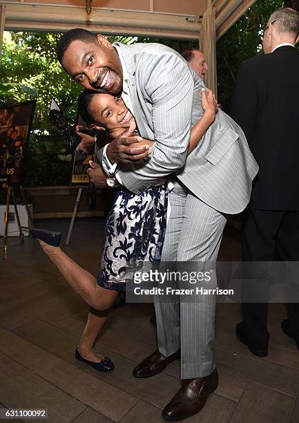 Actors Saniyya Sidney and Mykelti Williamson attend the 17th annual AFI Awards at Four Seasons Los Angeles at Beverly Hills on January 6, 2017 in Los...