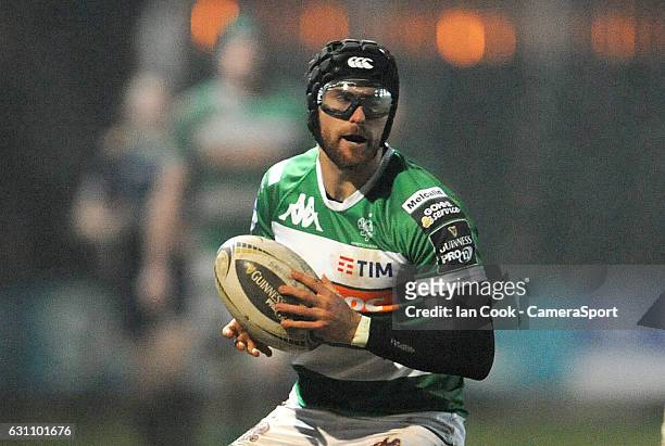 Benetton Treviso's Ian McKinley during the Guinness PRO12 Round 13 match between Newport Gwent Dragons and Benetton Rugby Treviso at Rodney Parade on...