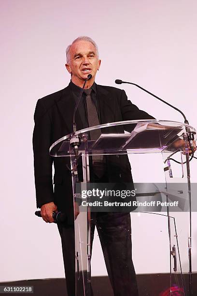 President of Academy des Cesars Alain Terzian attends the "Cesars and Techniques 2017" Award Ceremony at Pavillon Cambon Capucines on January 6, 2017...