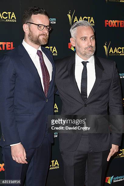 Iain Canning and guest attend the 6th AACTA International Awards - Arrivals at Avalon Hollywood on January 6, 2017 in Los Angeles, California.