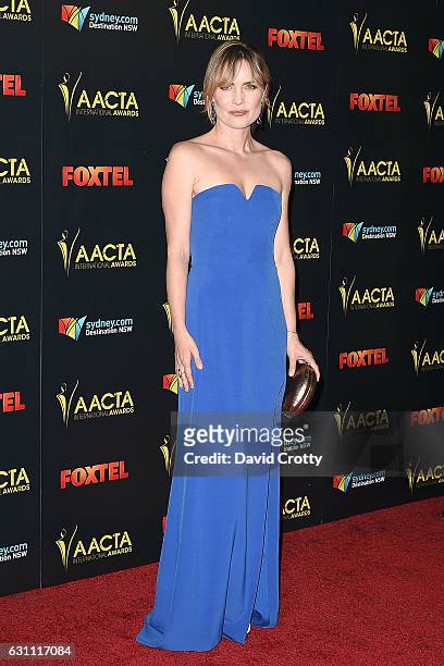 Radha Mitchell attends the 6th AACTA International Awards - Arrivals at Avalon Hollywood on January 6, 2017 in Los Angeles, California.