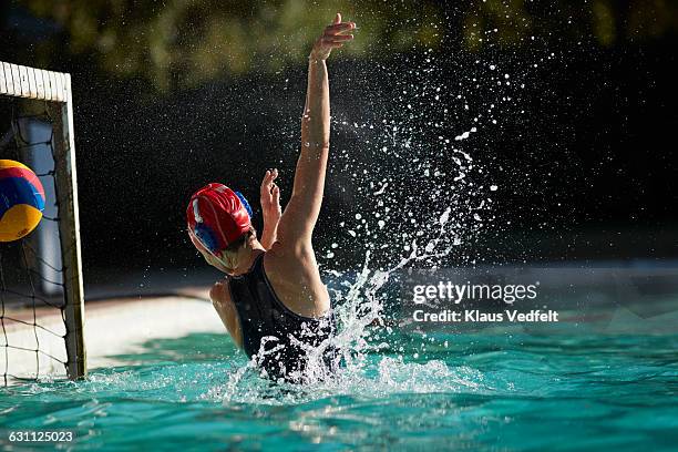 waterpolo goalkeeper missing the shot - surface defects stock pictures, royalty-free photos & images
