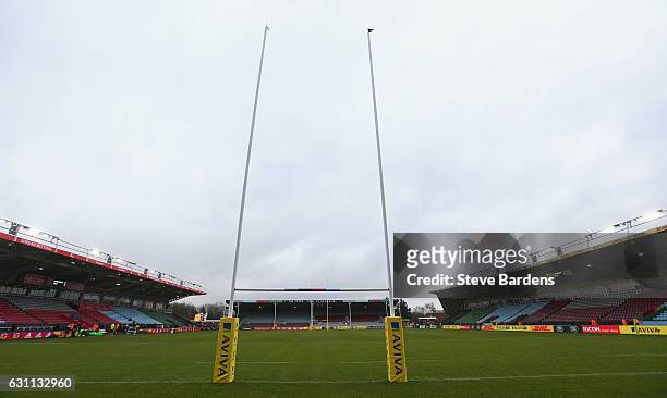 General view of the Twickenham Stoop prior to the Aviva Premiership match between Harlequins and Sale Sharks at Twickenham Stoop on January 7, 2017...