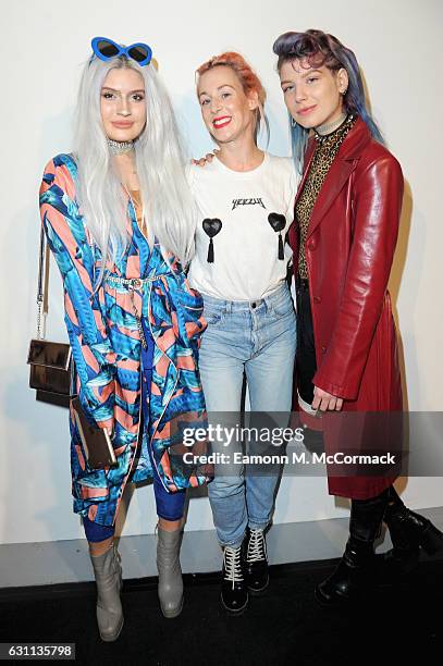 Designer Katie Eary and guests attend the Katie Eary show during London Fashion Week Men's January 2017 collections at on January 7, 2017 in London,...