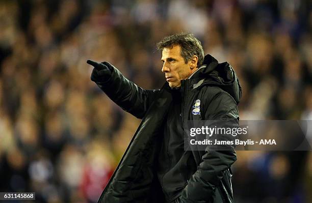 Gianfranco Zola the head coach / manager of Birmingham City during the Emirates FA Cup Third Round match between Birmingham City and Newcastle United...