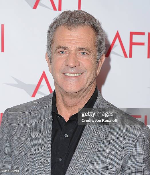 Director Mel Gibson arrives at the 17th Annual AFI Awards at Four Seasons Hotel Los Angeles at Beverly Hills on January 6, 2017 in Los Angeles,...