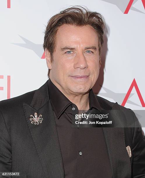 Actor John Travolta arrives at the 17th Annual AFI Awards at Four Seasons Hotel Los Angeles at Beverly Hills on January 6, 2017 in Los Angeles,...