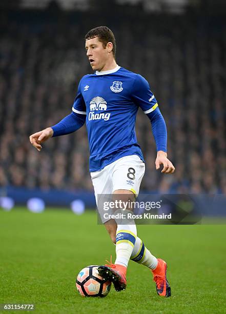 Ross Barkley of Everton in action during the Emirates FA Cup Third Round match between Everton and Leicester City at Goodison Park on January 7, 2017...