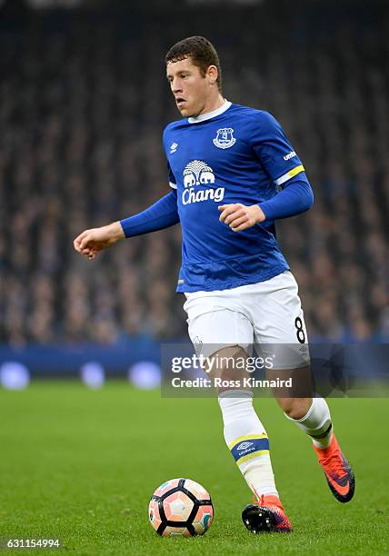 Ross Barkley of Everton in action during the Emirates FA Cup Third Round match between Everton and Leicester City at Goodison Park on January 7, 2017...