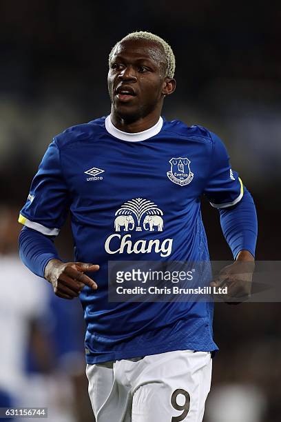 Arouna Kone of Everton in action during the Emirates FA Cup Third Round match between Everton and Leicester City at Goodison Park on January 7, 2017...