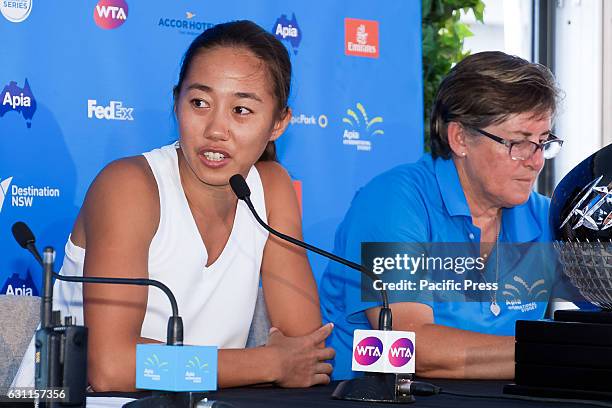 China's top ranked player Zhang Shuai was on hand to conduct the draw ceremony for the Apia International Sydney 2017 at Sydney Olympic Park Tennis...
