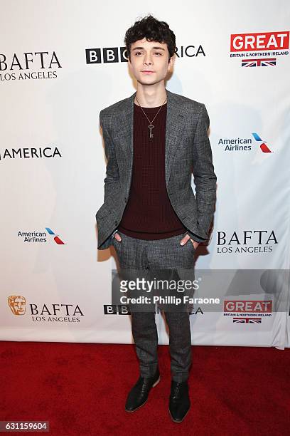 Actor Lucas Jade Zumann attends The BAFTA Tea Party at Four Seasons Hotel Los Angeles at Beverly Hills on January 7, 2017 in Los Angeles, California.