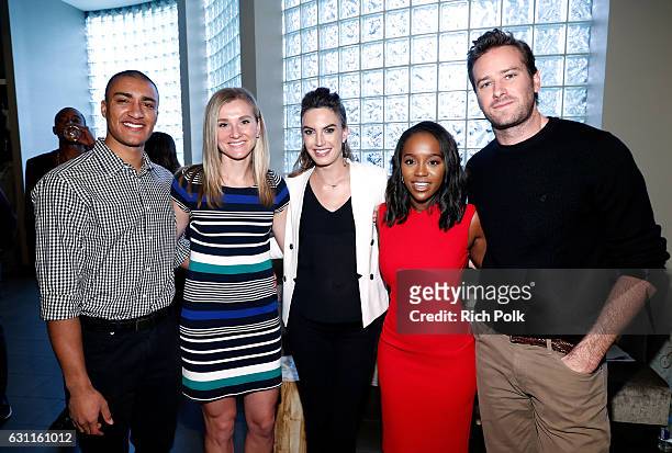 Olympic athletes Ashton Eaton, Brianne Theisen-Eaton, actress Elizabeth Chambers, Olympic athlete Simone Biles and actor Armie Hammer attend Life is...
