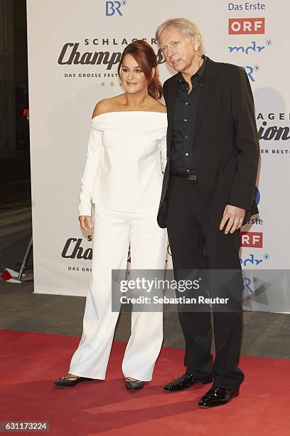 Andrea Berg and her husband Uli, Ulrich Ferber attend the 'Das grosse Fest der Besten' tv show at Velodrom on January 7, 2017 in Berlin, Germany.