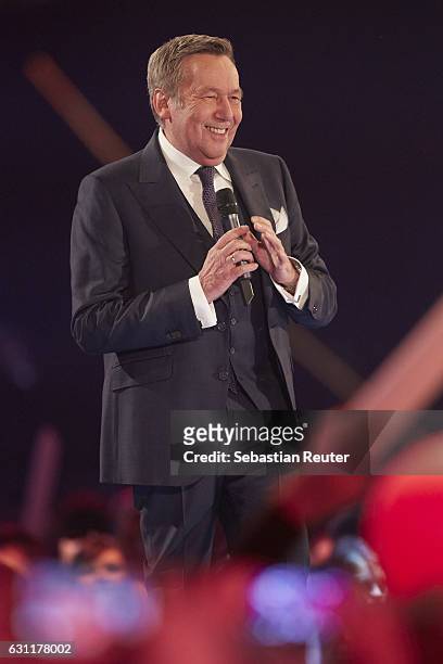 Roland Kaiser is seen on stage at the 'Das grosse Fest der Besten' tv show at Velodrom on January 7, 2017 in Berlin, Germany.