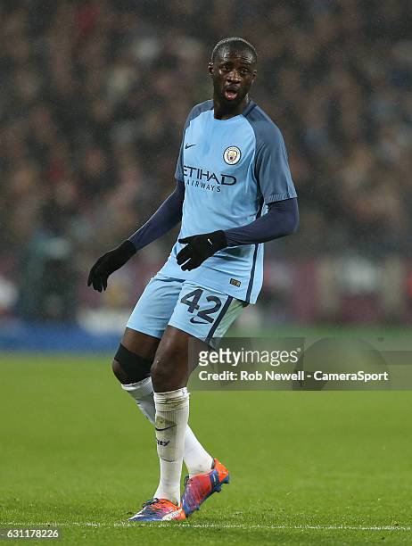 Manchester City's Yaya Toure during the Emirates FA Cup Third Round match between West Ham United and Manchester City at London Stadium on January 6,...