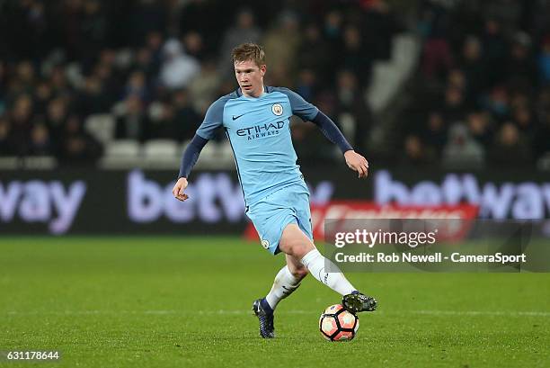 Manchester City's Kevin De Bruyne during the Emirates FA Cup Third Round match between West Ham United and Manchester City at London Stadium on...