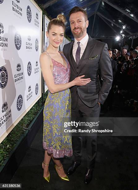 Actress Jaime King and director Kyle Newman attend The Art of Elysium presents Stevie Wonder's HEAVEN - Celebrating the 10th Anniversary at Red...