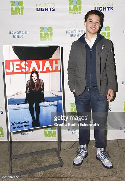 Actor Zach Callison attends LA Zoo Lights - Jesaiah presents Music of Wonderland at Los Angeles Zoo on January 7, 2017 in Los Angeles, California.