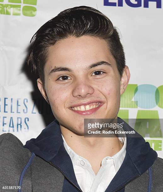 Actor Zach Callison attends LA Zoo Lights - Jesaiah presents Music of Wonderland at Los Angeles Zoo on January 7, 2017 in Los Angeles, California.