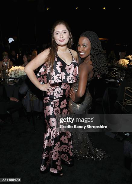 Actresses Emma Kenney and Shanola Hampton attend The Art of Elysium presents Stevie Wonder's HEAVEN - Celebrating the 10th Anniversary at Red Studios...