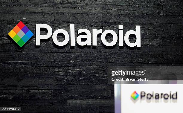 Sign for Polaroid is displayed at CES 2017 at the Las Vegas Convention Center on January 7, 2017 in Las Vegas, Nevada. CES, the world's largest...