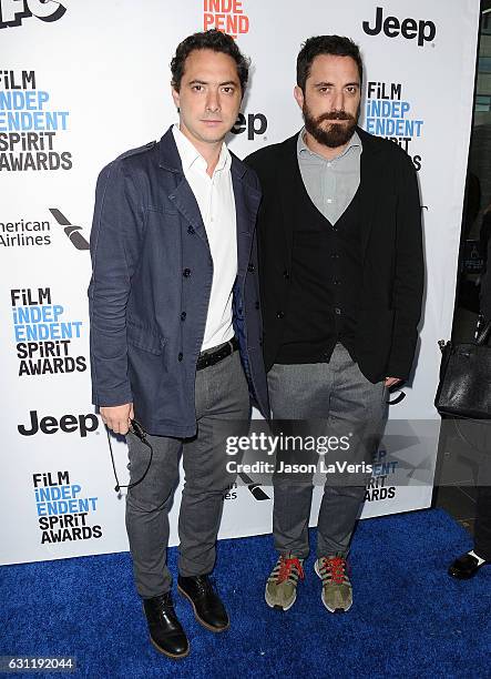 Producer Juan de Dios Larrain and director Pablo Larrain attend the 2017 Film Independent filmmaker grant and Spirit Award nominees brunch at BOA...