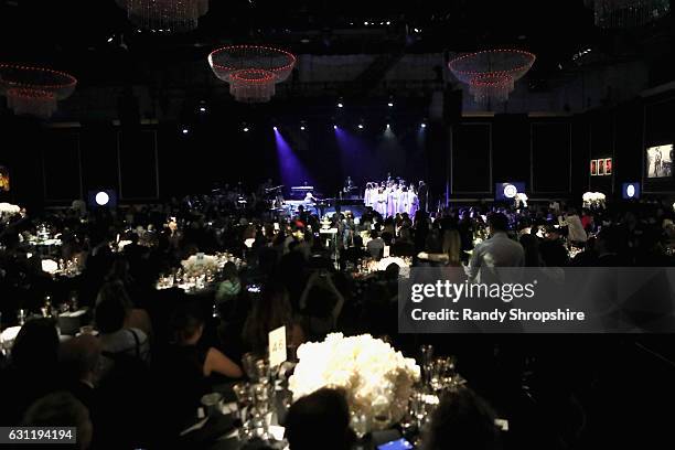 View of the choir perfmoring onstage during The Art of Elysium presents Stevie Wonder's HEAVEN - Celebrating the 10th Anniversary at Red Studios on...