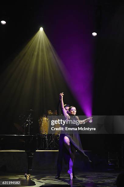 Dancers perform onstage during The Art of Elysium presents Stevie Wonder's HEAVEN - Celebrating the 10th Anniversary at Red Studios on January 7,...