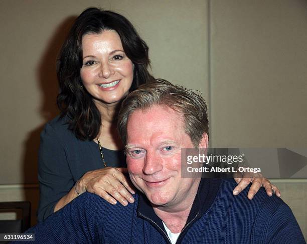 Actress Caryn Richman and actor Dean Butler attend The Hollywood Show held at The Westin Los Angeles Airport on January 7, 2017 in Los Angeles,...