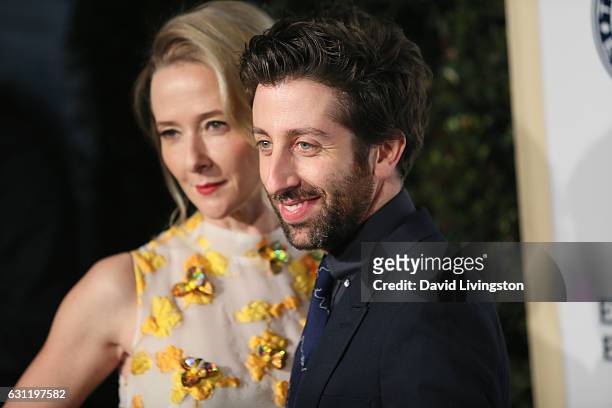 Actors Jocelyn Towne and Simon Helberg arrive at The Art of Elysium presents Stevie Wonder's HEAVEN celebrating the 10th Anniversary at Red Studios...