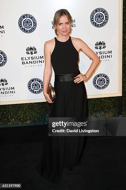 Actress Radha Mitchell arrives at The Art of Elysium presents Stevie Wonder's HEAVEN celebrating the 10th Anniversary at Red Studios on January 7,...