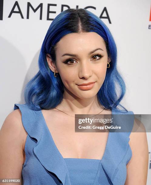 Actress Hannah Marks arrives at The BAFTA Tea Party at Four Seasons Hotel Los Angeles at Beverly Hills on January 7, 2017 in Los Angeles, California.