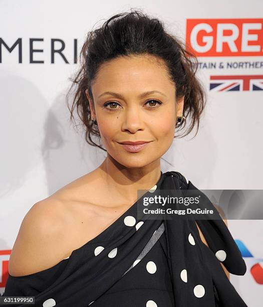 Actress Thandie Newton arrives at The BAFTA Tea Party at Four Seasons Hotel Los Angeles at Beverly Hills on January 7, 2017 in Los Angeles,...