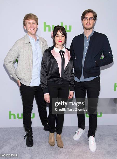 Writer/creator/actor Josh Thomas, actress Emily Barclay and actor Thomas Ward attend the 2017 Hulu Television Critics Association winter press tour...