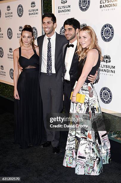 Laura Perlongo, Nev Schulman, Freddy Wexler and Olivia Zaro attend The Art of Elysium presents Stevie Wonder's HEAVEN - Celebrating the 10th...