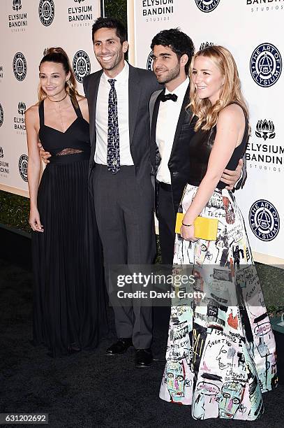 Laura Perlongo, Nev Schulman, Freddy Wexler and Olivia Zaro attend The Art of Elysium presents Stevie Wonder's HEAVEN - Celebrating the 10th...