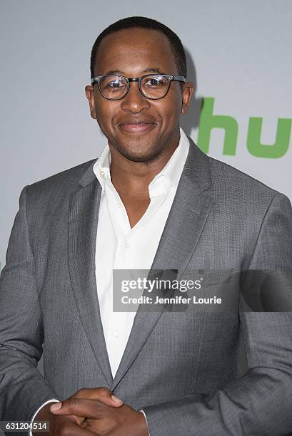 Actor Nyasha Hatendi attends the 2017 Hulu Winter TCA Tour at the Langham Hotel on January 7, 2017 in Pasadena, California.