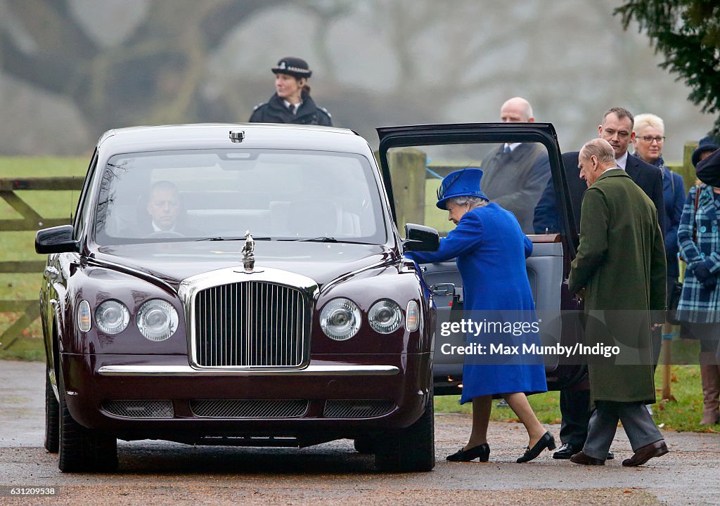 Members Of The Royal Family Attend St Mary Magdalene Church In Sandringham