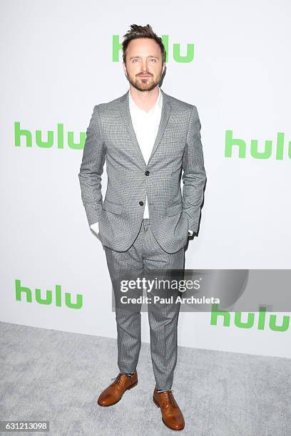 Actor Aaron Paul attends the Hulu TCA Winter Press Tour Day at Langham Hotel on January 7, 2017 in Pasadena, California.