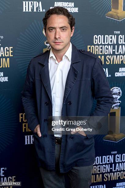 Production Designer Estefania Larrain arrives for the American Cinematheque Panel Discussion With Golden Globe Nominated Foreign-Language Directors...