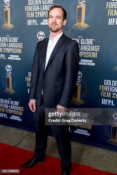 Producer Jonas Dornbach arrives for the American Cinematheque Panel Discussion With Golden Globe Nominated Foreign-Language Directors at the Egyptian...