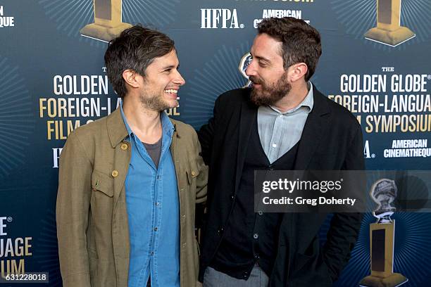 Director Pablo Larraín and Actor Gael García Bernal arrive for the American Cinematheque Panel Discussion With Golden Globe Nominated...