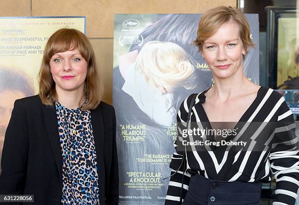 Director Maren Ade and Actress Sandra Hüller arrives for the American Cinematheque Panel Discussion With Golden Globe Nominated Foreign-Language...