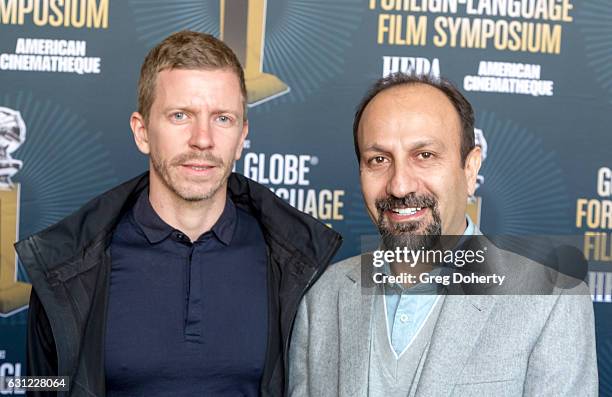 Producer Alexandre Mallet-Guy and Director Asghar Farhadi arrive for the American Cinematheque Panel Discussion With Golden Globe Nominated...