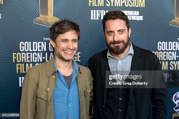 Director Pablo Larraín and Actor Gael García Bernal arrive for the American Cinematheque Panel Discussion With Golden Globe Nominated...