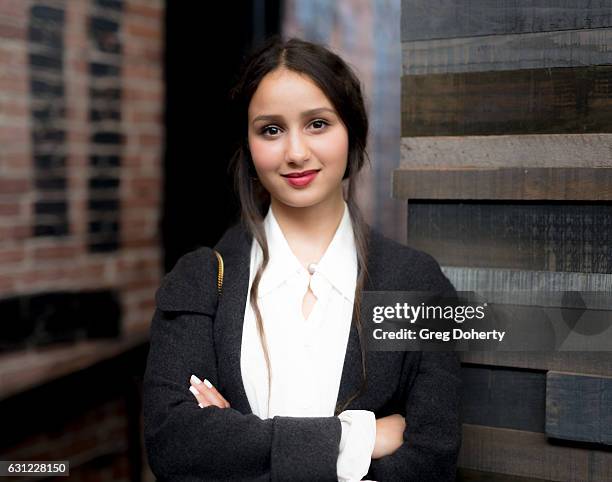 Actress Oulaya Amamra poses for a picture before the American Cinematheque Panel Discussion With Golden Globe Nominated Foreign-Language Directors at...