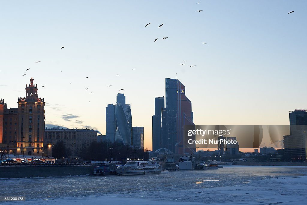Extremely cold weather in Moscow