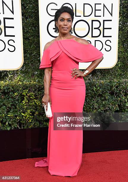 Actress Angela Bassett attends the 74th Annual Golden Globe Awards at The Beverly Hilton Hotel on January 8, 2017 in Beverly Hills, California.