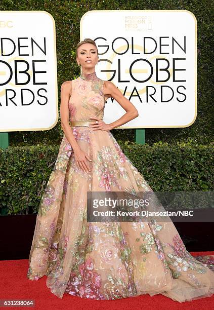 74th ANNUAL GOLDEN GLOBE AWARDS -- Pictured: TV personality Giuliana Rancic arrives to the 74th Annual Golden Globe Awards held at the Beverly Hilton...